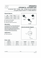 DataSheet STP30NF10 pdf